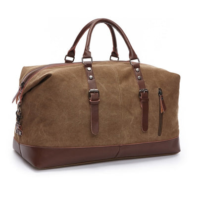 LXRY Canvas Leather Travel Bag