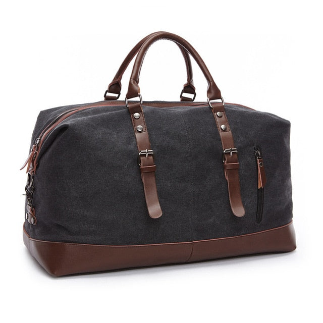 LXRY Canvas Leather Travel Bag