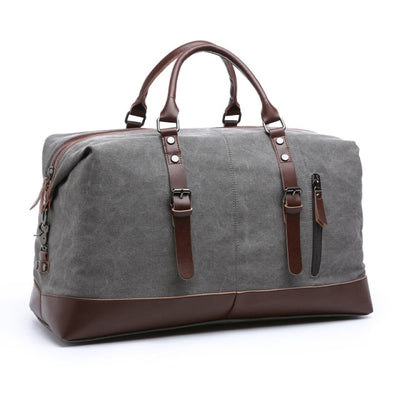 LXRY Canvas Leather Travel Bag