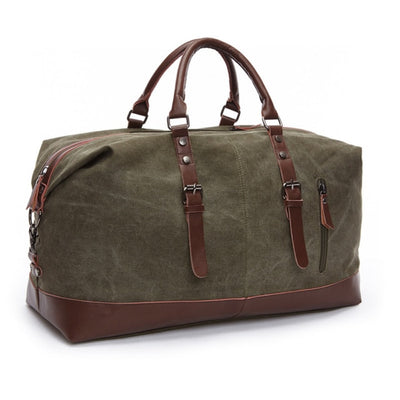LXRY Canvas Leather Travel Bag